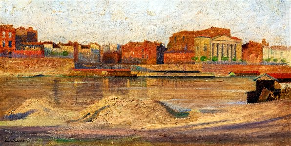 (Lavaur) Etude des bords de Garonne depuis le port Viguerie Henri Rachou
