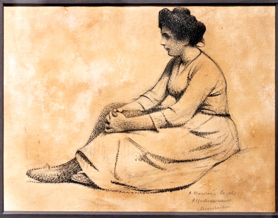 (Lavaur) Portrait de femme assise (1885-1890) Henri Rachou.
