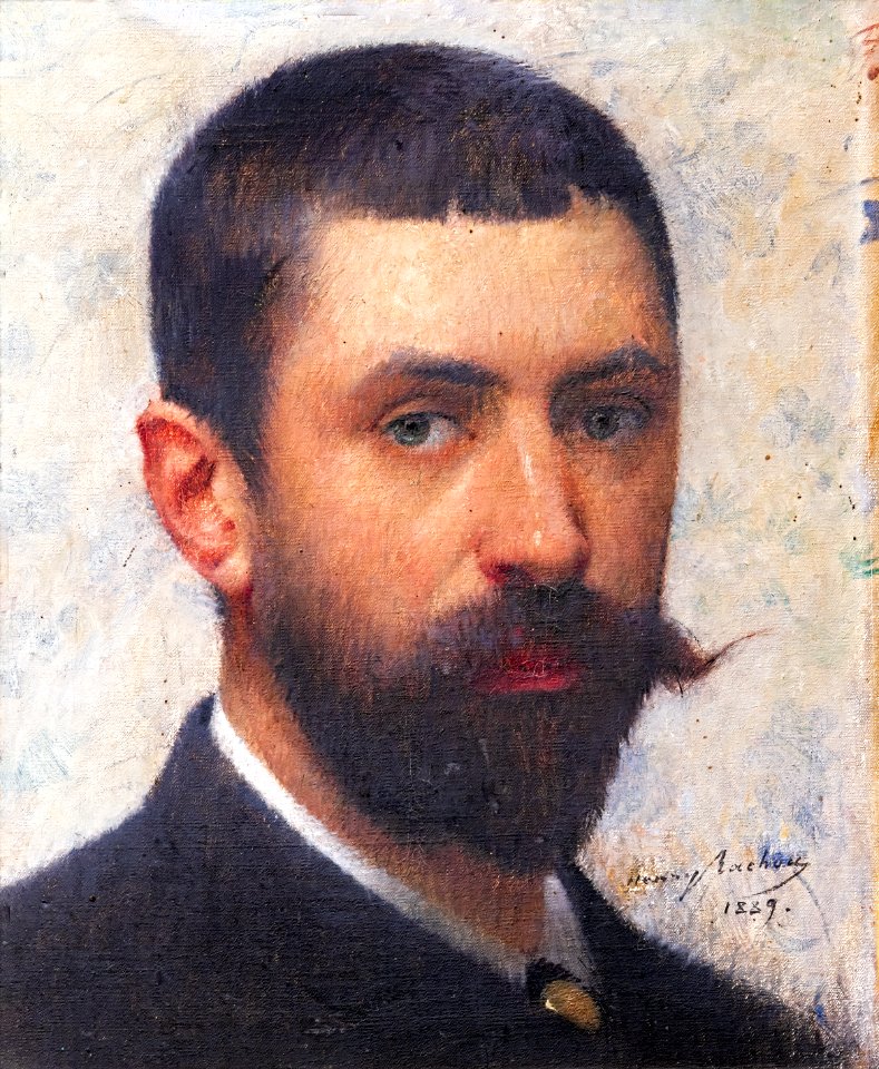 (Lavaur) Autoportrait - Henri Rachou 1889 - Collection particulière