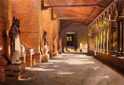 (Lavaur) Une Galerie du cloître des Augustins (1916) - Henri Rachou 66x92