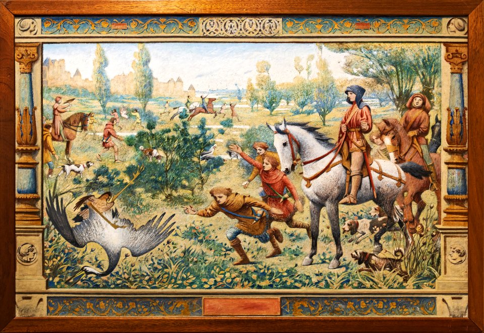 (Lavaur) La Chasse au Moyen Age (Chasse au faucon) - Henri Rachou