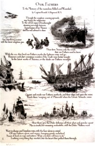 (Plate I, illustrating the poem) 'Our Fathers' (1913) by Captain Ronald A. Hopwood, RN RMG PW2158