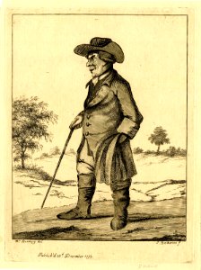 (Portrait of a Man in Coat and Hat with Walking Stick) (BM J,6.102)