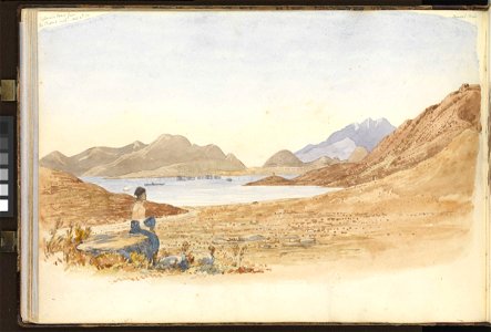 (Recto) The Plain of Athens, October 1852 (continuation to left on verso of PAI0876); (verso) the Bay of Salamis from the Piraeus road RMG PZ0877-002