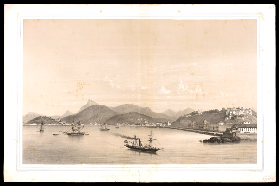 (Rio de Janeiro, as praias de St. Luzia e Gloria), da Coleção Brasiliana Iconográfica