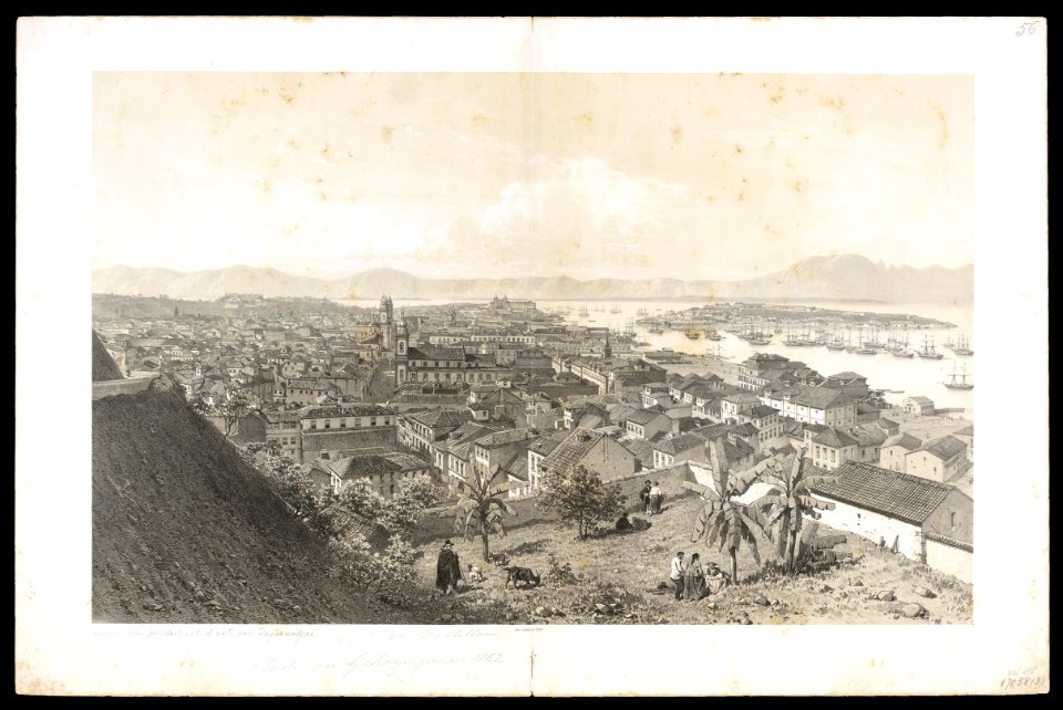 (Rio de Janeiro - Vista tirada do morro do Castello), da Coleção Brasiliana Iconográfica