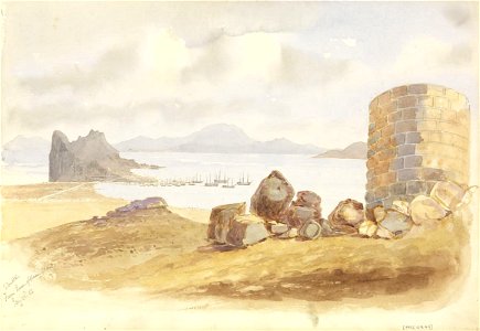 (Recto) Gibraltar from the Queen of Spain's Chair, 22 January 1853 PZ0879