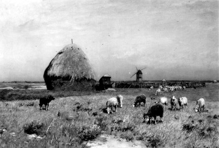 (Richard Alfred) Eugen Jettel - Landscape near Cayenz with a Sheepdog and Flock - 23.485 - Museum of Fine Arts