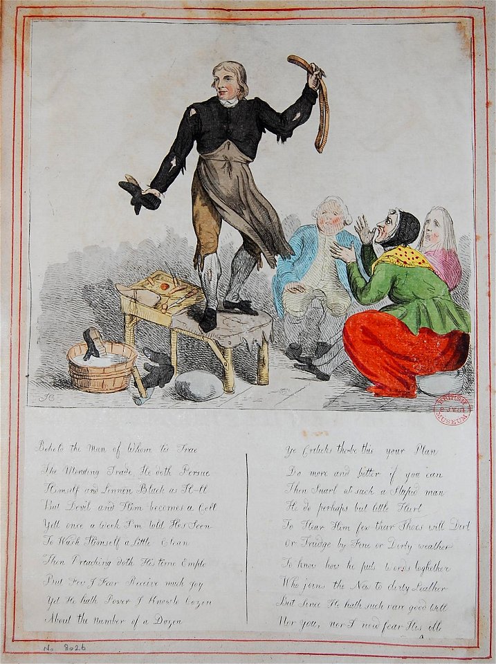 (The cobbler turned preacher) (BM 1935,0522.7.16)
