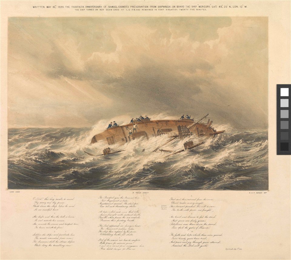 (Ten verses) Written May 16th 1830, the thirtieth anniversary of Samuel Codner's preservation from shipwreck, on board the ship Mercury RMG PW7696