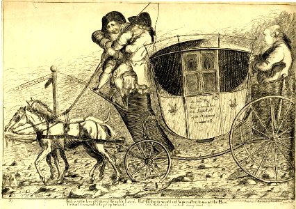 (The coalition stage coach) (BM 1865,0610.1147). Free illustration for personal and commercial use.
