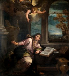 (Venice) San Giovanni Evangelista scrive l'Apocalisse (1580-90 ca) - Veronese