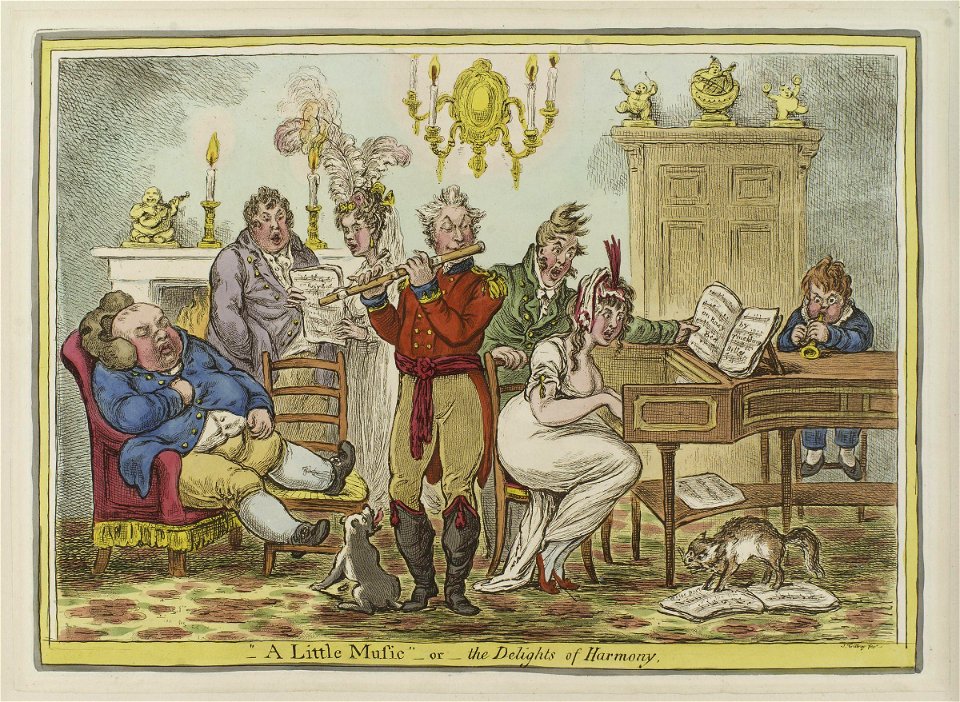 - A little music - or - the delights of harmony by James Gillray
