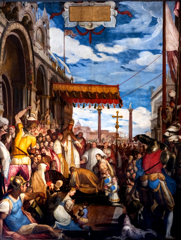 (Venice) Il Barbarossa bacia il piede al Papa - Federico Zuccari - Sala del Maggior Consiglio