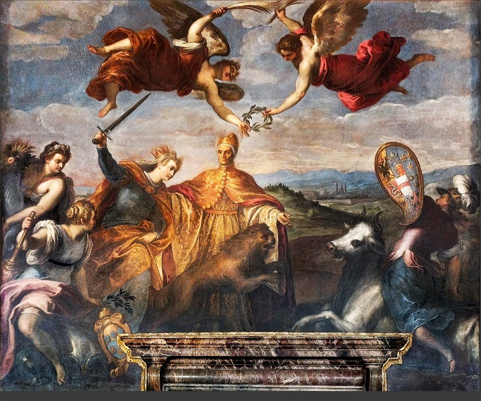 (Venice) Allegoria della vittoria sulla Lega di Cambrai - Palma il Giovane - Sala del Senato