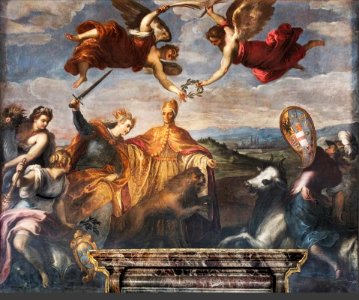(Venice) Allegoria della vittoria sulla Lega di Cambrai - Palma il Giovane - Sala del Senato