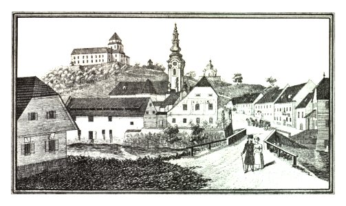 027 Schloss und Markt Ehrenhausen - J.F.Kaiser Lithografirte Ansichten der Steiermark 1825