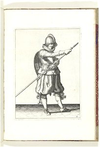 029 (pikeman) Book illustrations of Nassausche wapen-handelinge, van schilt, spies, rappier, ende targe