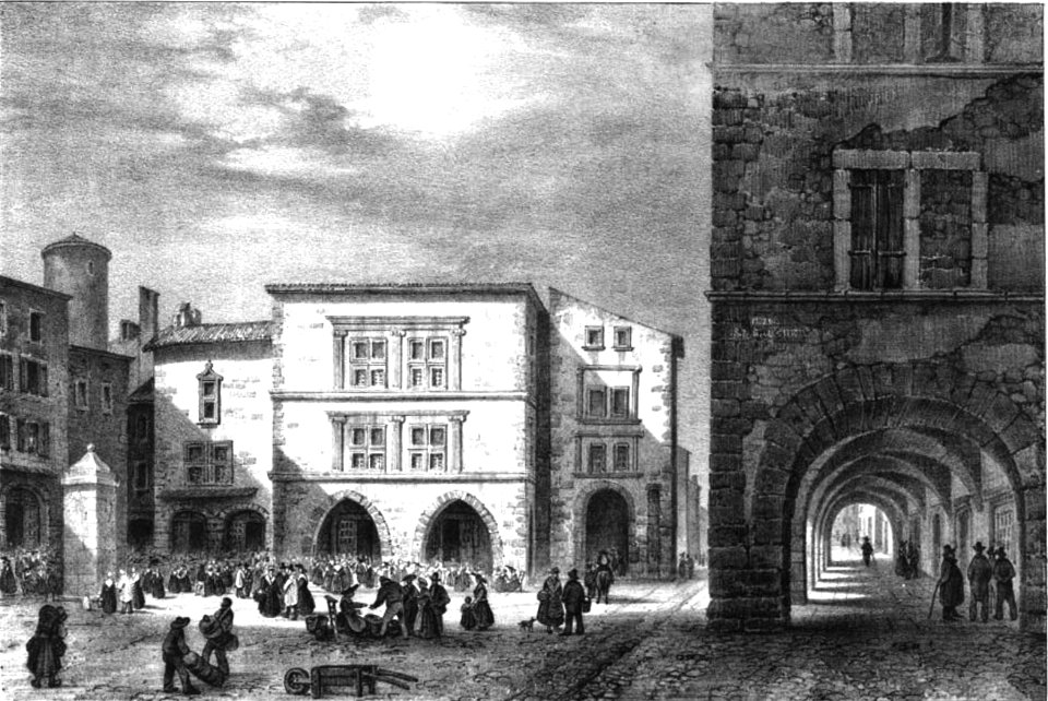 036 album dauphiné, place du marché à Montelimar, Drome, by AD cropped