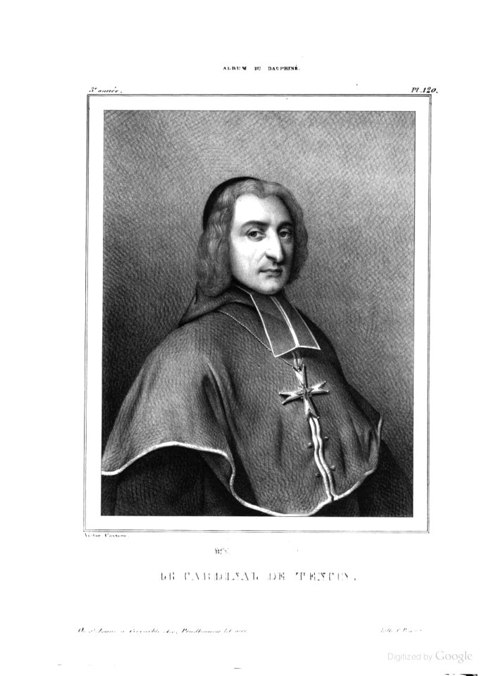 038 album dauphiné, Cardinal de Tencin, by VC