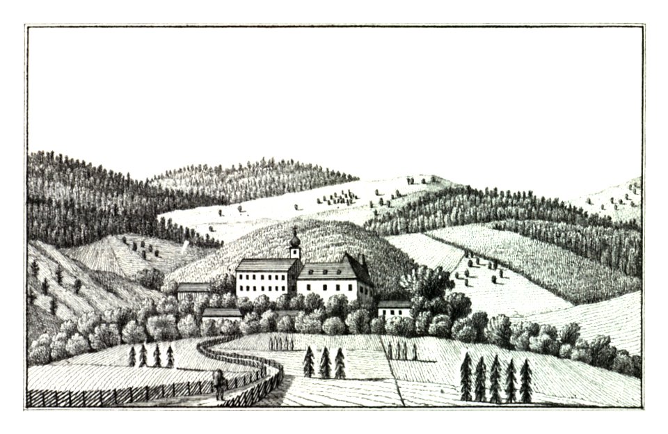 032 Schloss Faal an der Drau - J.F.Kaiser Lithografirte Ansichten der Steiermark 1825