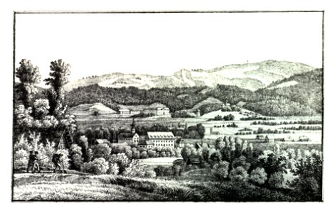 042 Die k.k. Messingfabrik zu Frauenthal im Marburger Kreis - J.F.Kaiser Lithografirte Ansichten der Steiermark 1825
