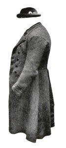 032 Stockhütl und schwarzlodener Halblangrock aus Schladming (vor 1850)