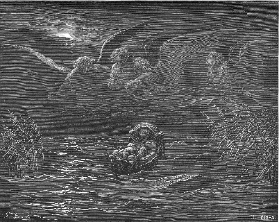 030.The Child Moses on the Nile