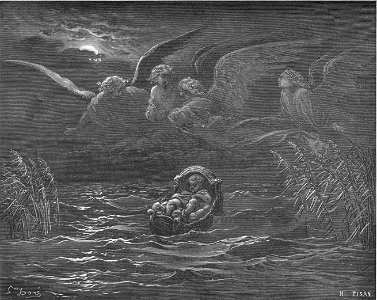 030.The Child Moses on the Nile
