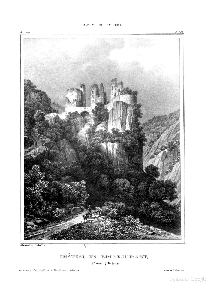 033 album dauphiné, chateau de Rochechinart, 2eme vue, Drome, by AD