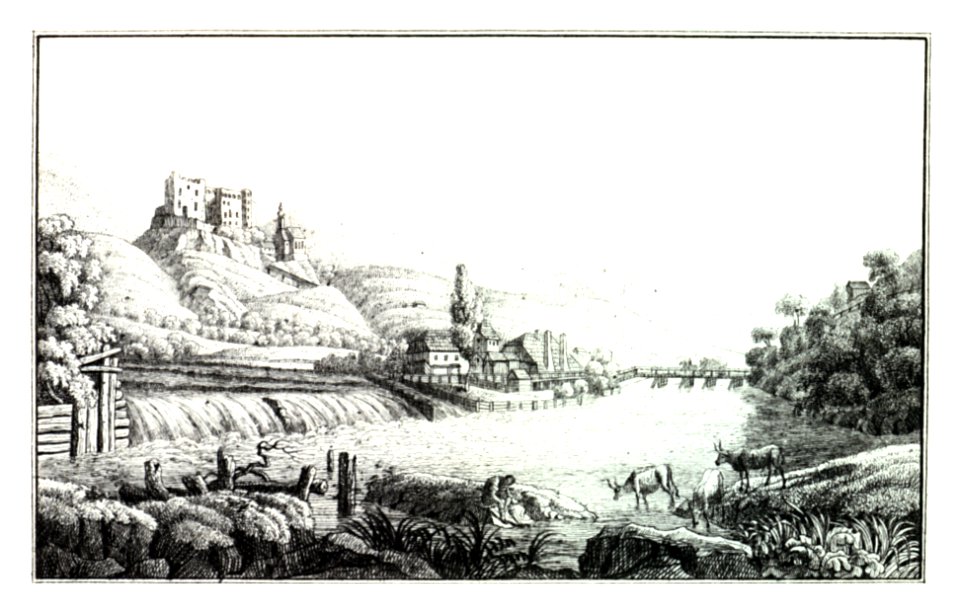 041 Schloß Frauenburg an der Mur im Judenburger Kreis - J.F.Kaiser Lithografirte Ansichten der Steiermark 1825
