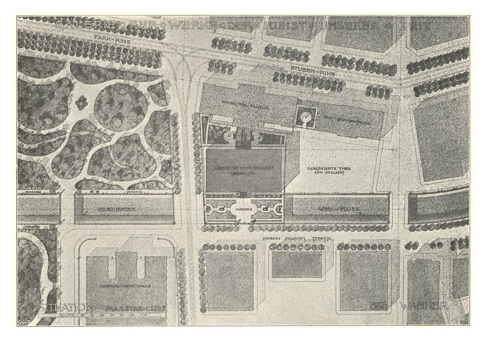 05 Wagner - Studie Galerie für Werke der Kunst unserer Zeit Bd. III 2. Heft - Situationsplan