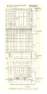 04 Postsparkassen-Amtsgebäude Wien - Wagner Band 5. 6. und 7. Heft -Schnitt durch den Kassensaal 2 Heliogravure