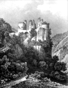 033 album dauphiné, chateau de Rochechinart, 2eme vue, Drome, by AD cropped