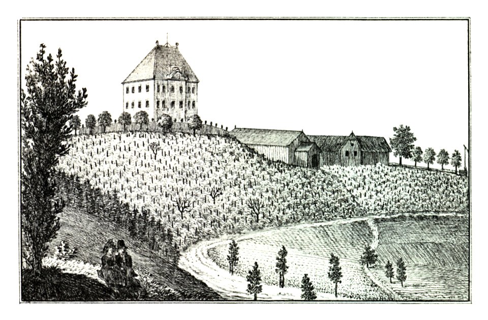 038 Schloss Flamhof Marburger Kreis - J.F.Kaiser Lithografirte Ansichten der Steiermark 1825