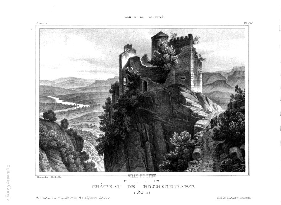 034 album dauphiné, chateau de Rochechinart, Drome, by AD
