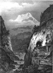041 album dauphiné, Route de Briancon, par de Bourg d Oisans, Isère, by VC cropped