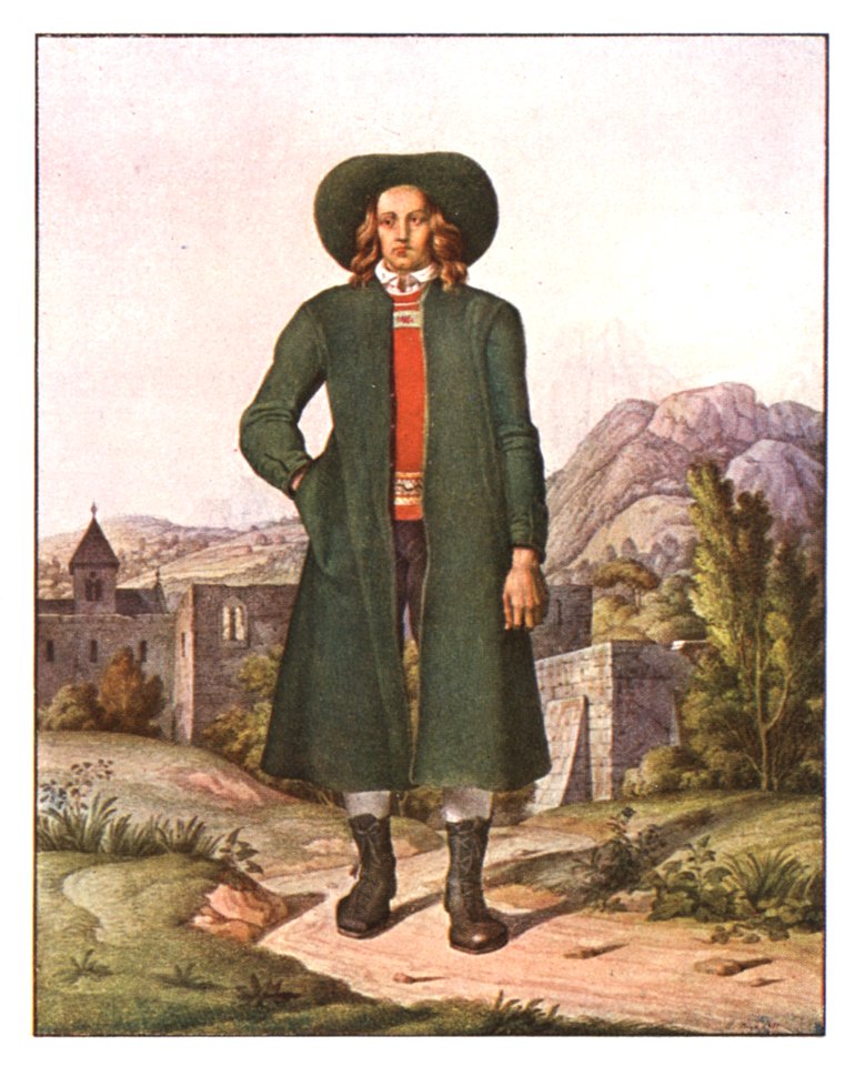 049 Bauer aus der Veitsch - Aquarell von Karl Ruß - 1811