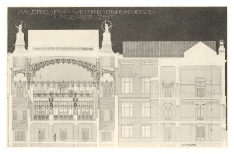 04 Wagner - Studie Galerie für Werke der Kunst unserer Zeit Bd. III 2. Heft - Querschnitt - Heliogravure