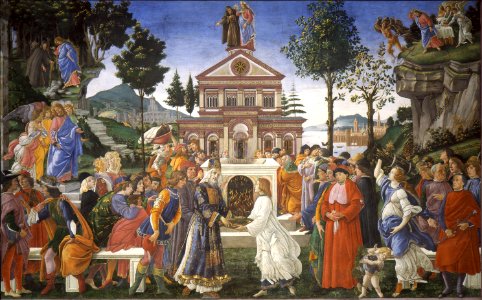 05 Tentaciones de Cristo (Botticelli). Free illustration for personal and commercial use.