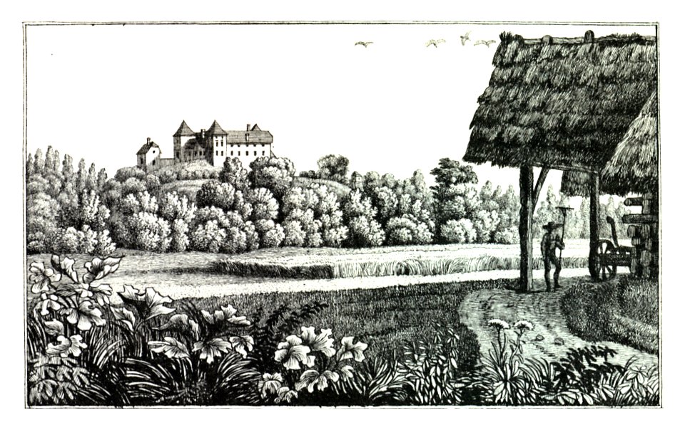044 Schloß Frauheim im Grätzer Kreis - J.F.Kaiser Lithografirte Ansichten der Steiermark 1825