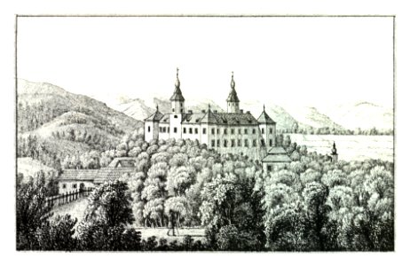 045 Schloß Freiberg im Grätzer Kreis - J.F.Kaiser Lithografirte Ansichten der Steiermark 1825