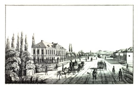 048 Schloß Freudenau - J.F.Kaiser Lithografirte Ansichten der Steiermark 1825