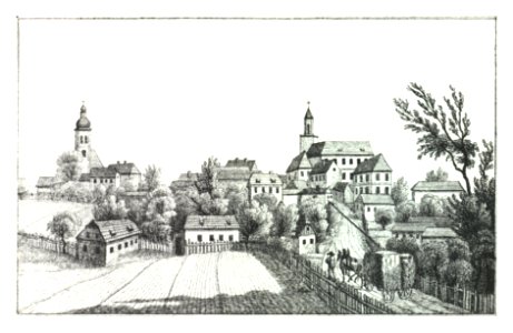 049 Schloß und Stadt Friedau an der Drau - J.F.Kaiser Lithografirte Ansichten der Steiermark 1825