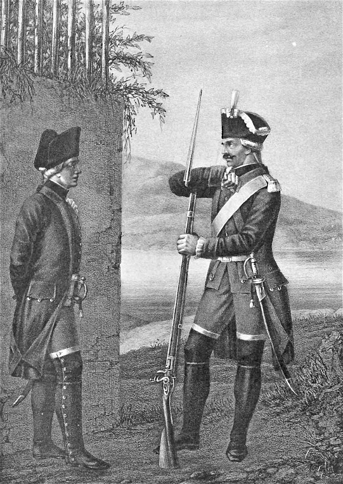 05 685 Book illustrations of Historical description of the clothes and weapons of Russian troops