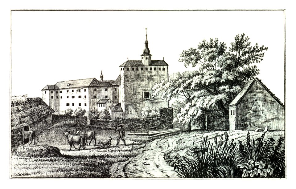 059 Schloss Gleichenberg - Kuwasseg, lith. v. Folwarczni - J.F.Kaiser Lithografirte Ansichten der Steiermark 1830