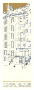 06 Postsparkassen-Amtsgebäude Wien - Wagner Band 5. 6. und 7. Heft -Vorderseite mit Schnitt Heliogravure