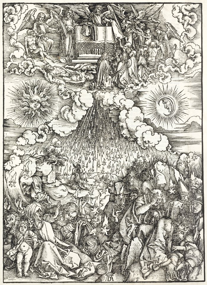 06. Albrecht Dürer, Apokalypsa, IV. Otevření páté a šesté pečeti, Národní galerie v Praze