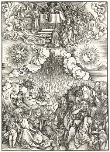 06. Albrecht Dürer, Apokalypsa, IV. Otevření páté a šesté pečeti, Národní galerie v Praze