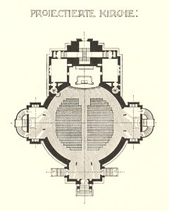 06 Wagner - Moderne im Kirchenbau Bd. III 2. Heft - Plan Projekt Pfarrkirche Währing